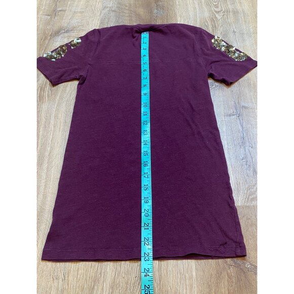 Y2K Victorias Secret Pink BLING Maroon Sequin Shirt XS - Picture 6 of 6